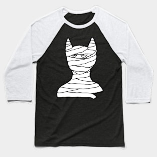 Tired Cat the Mummy Baseball T-Shirt